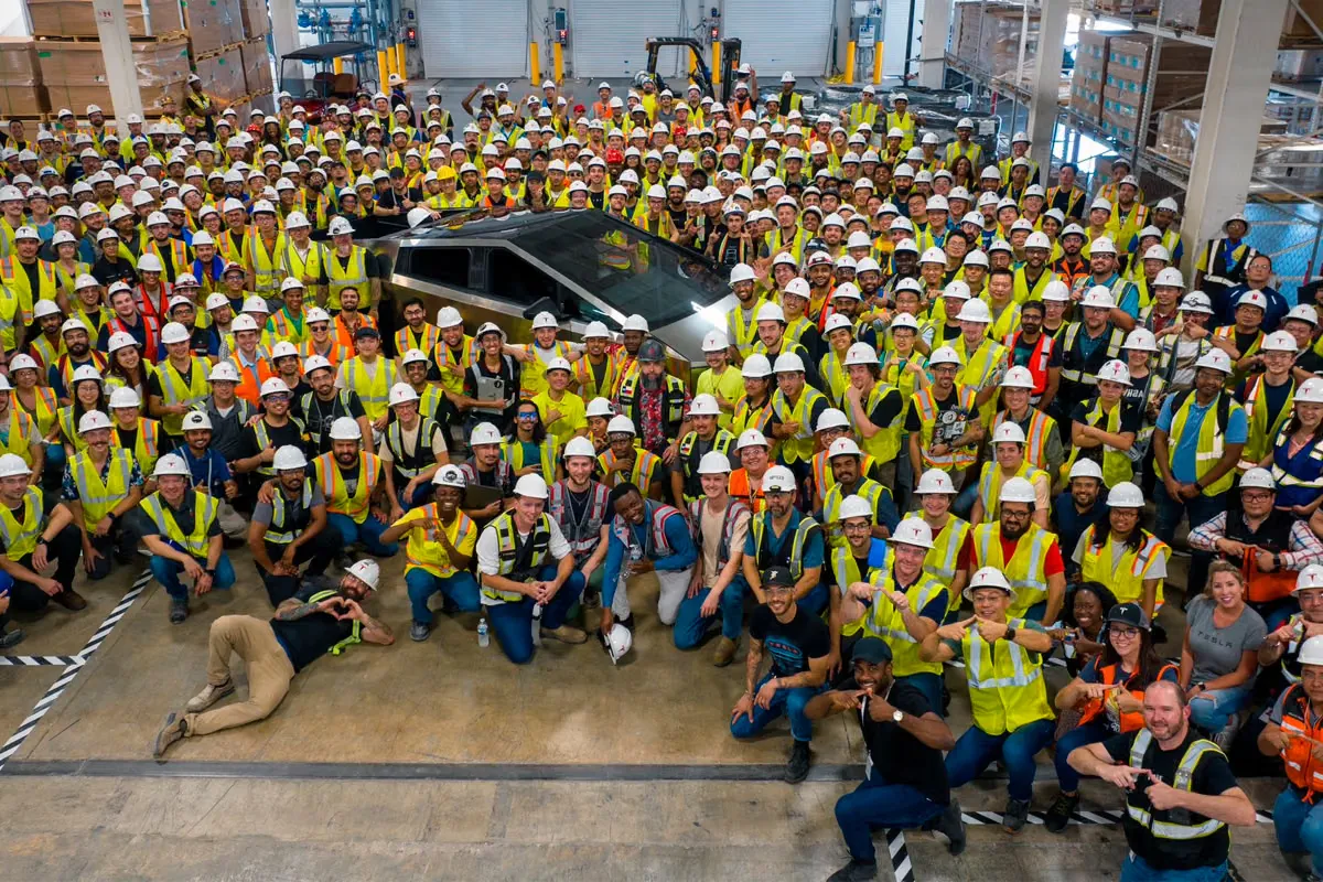 Tesla Texas Factory Celebrates Production of First Cybertruck