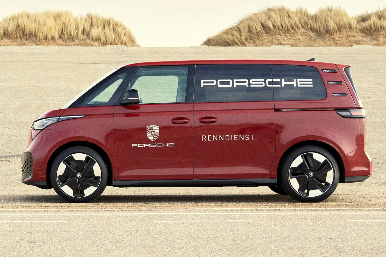 Porsche Re-Makes Its Renndienst Van Using Volkswagen’s ID.Buzz Electric Bus