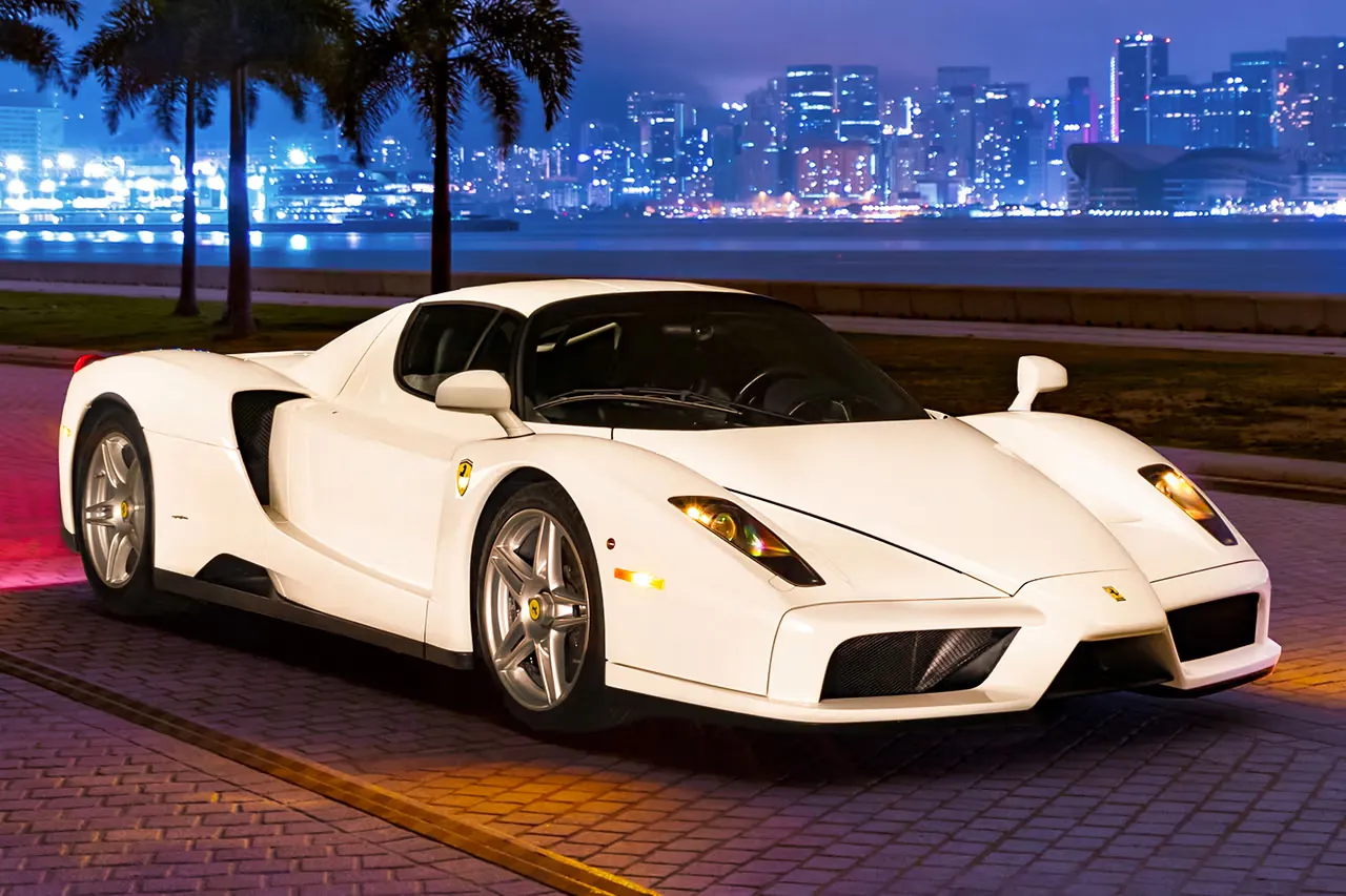 One-Off Ferrari Enzo “Bianco Avus” Heads to Auction for One Night Only