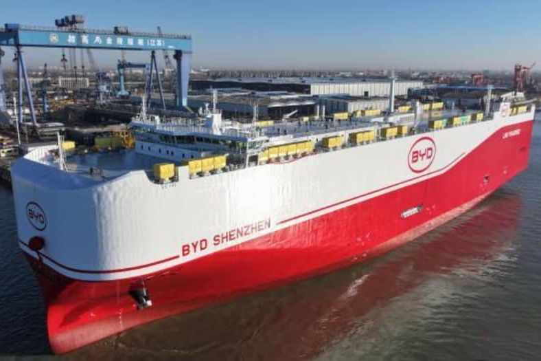 BYD Shenzhen, world’s largest 9,200-car carrier, undocked in China